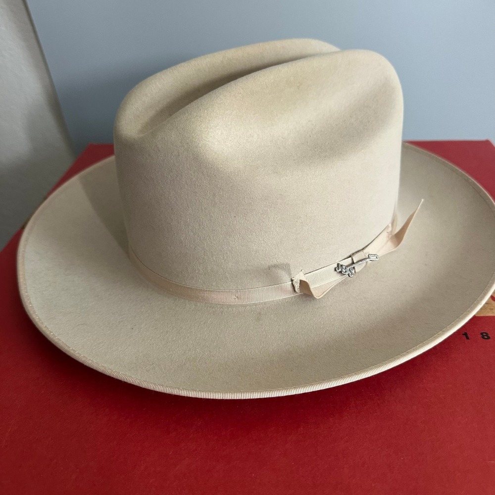 Stetson Open Road 4X Silverbelly Fur Felt Western Fedora Hat 7 1/8 Made in USA